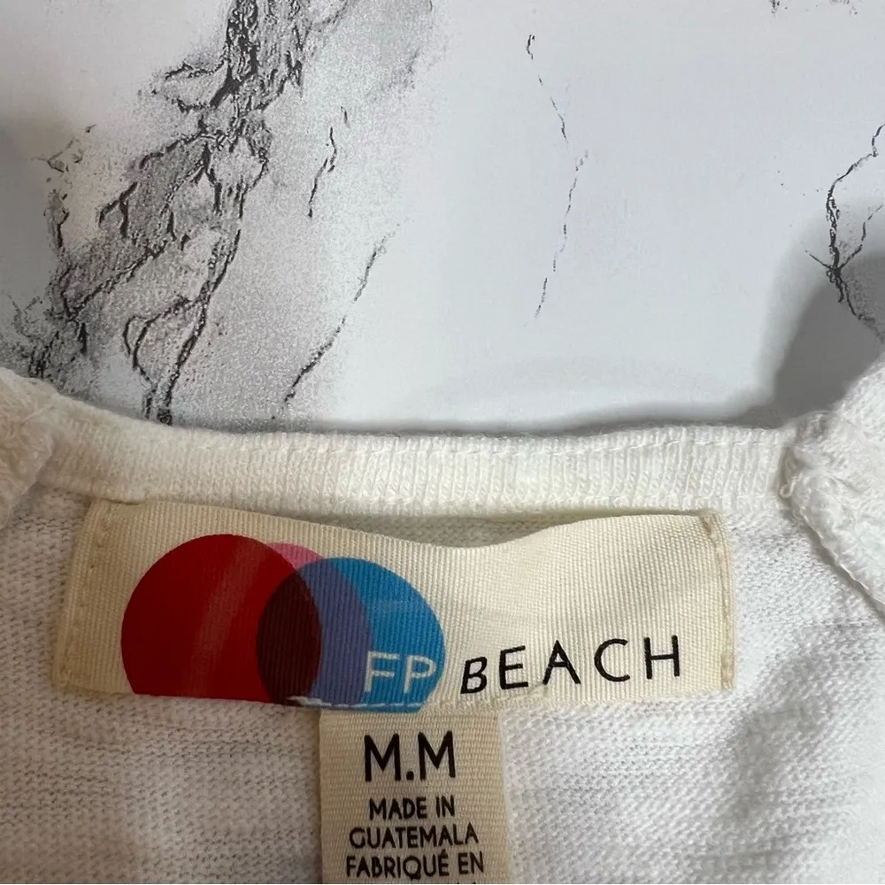 Free people beach dream of you tunic dress Sz M white - Image 4