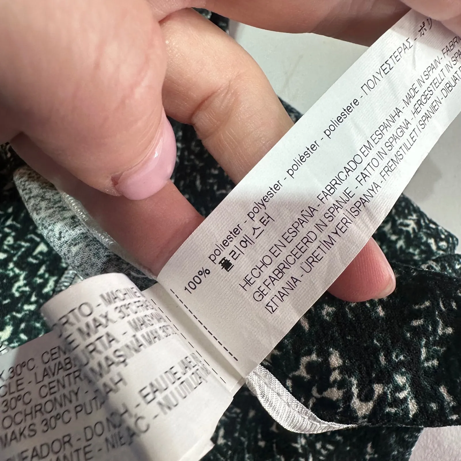 ZARA Green Black White‎ Textured Ankle Pants Women's M Office Career Workwear - Image 5