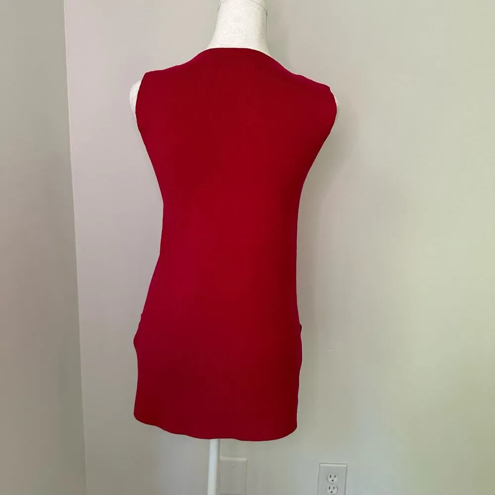 MM. Lafleur berry pink sleeveless mock-neck knit top size XS - Image 5