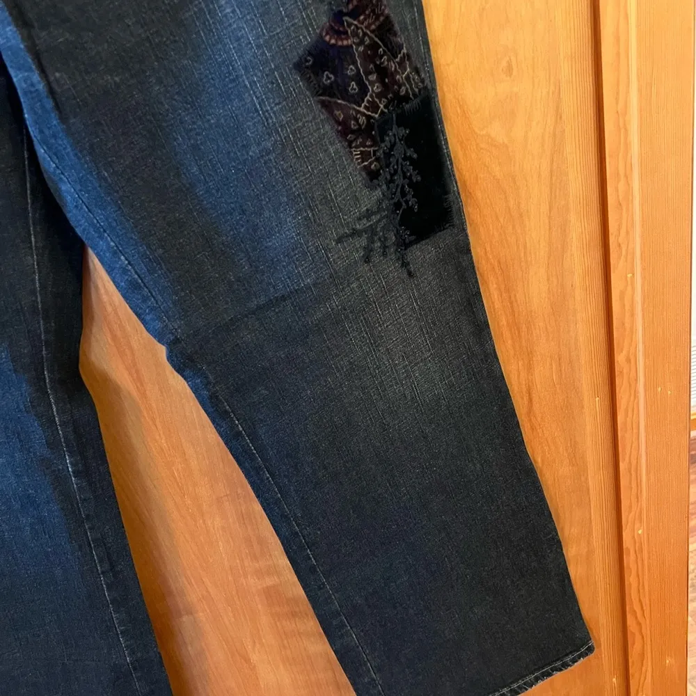 Lauren Jeans Co. Vintage Blue Denim Jeans Ralph Lauren Y2K Decorative Patches 16 - Image 3