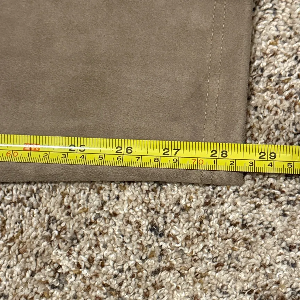 Tahari Tan Suede Feel Pull On Trousers Women’s Size S Soft Stretch Pants Taupe - Image 9