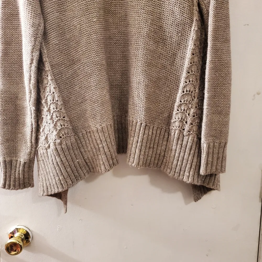 🔥SALE🔥American Eagle Grey Open Front Over Sized Knit Cardigan M - Image 8