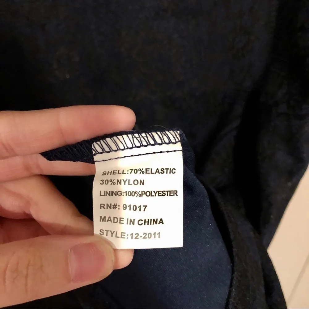 NWT Blue and Black Lace Mini Dress - Image 6