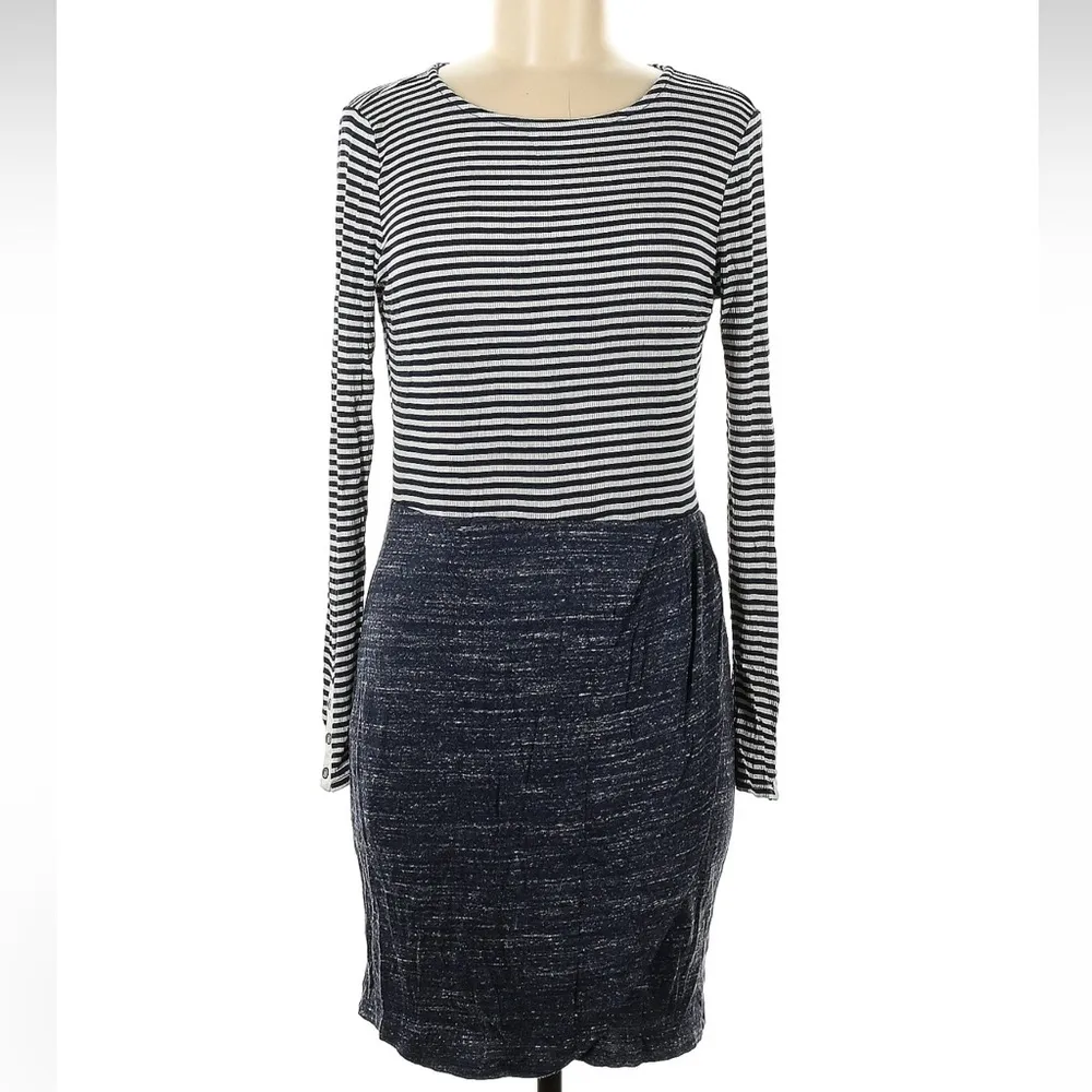 Anthropologie Dolan Left Coast Collection Striped Long Sleeve Dress Size Medium - Image 4