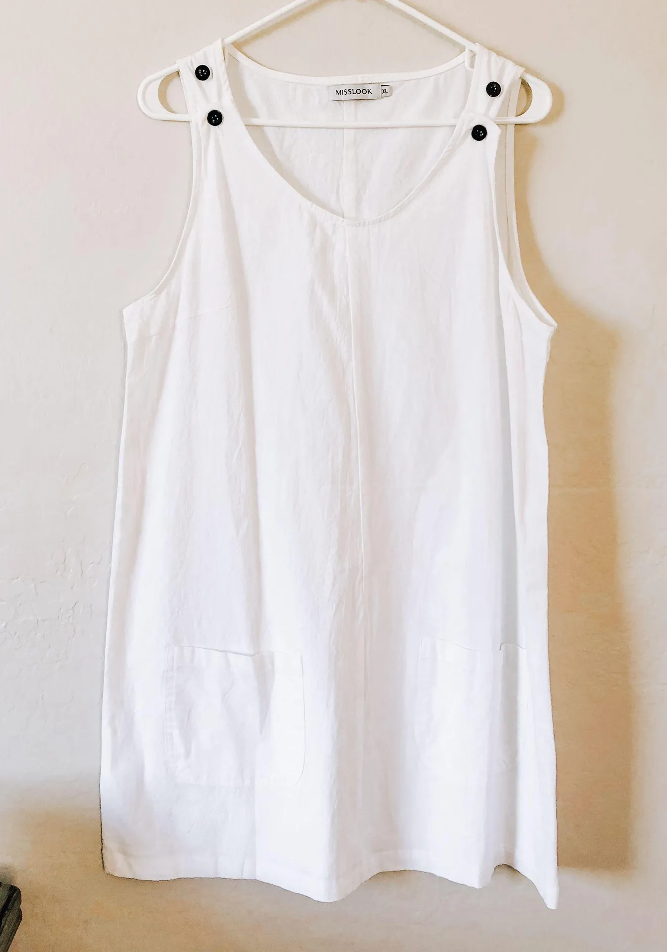 Misook MISSLOOK XL White Sundress Pinafore  - Image 2