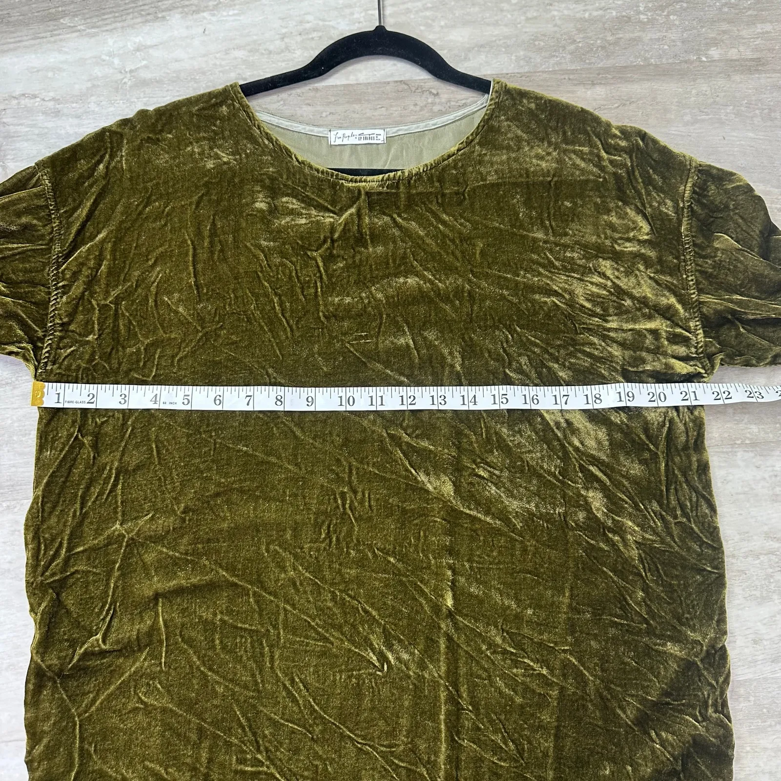 Free People X CP Shades Green Velvet Bridget Long Sleeve Mini Dress Size Small - Image 7