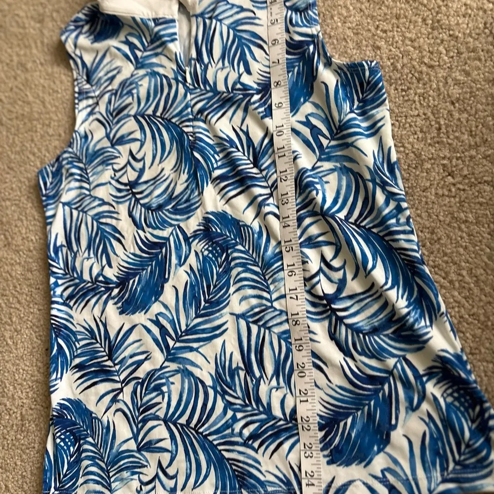 Tommy Bahama Women's Golf Tennis summer UPF 50 Blue Floral Sleeveless Top large - Image 13
