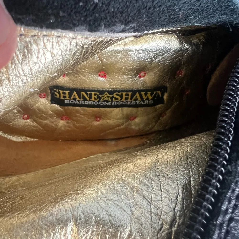 Shane & Shawn Boardroom Rockstars biker heeled black boots size 8 - Image 9