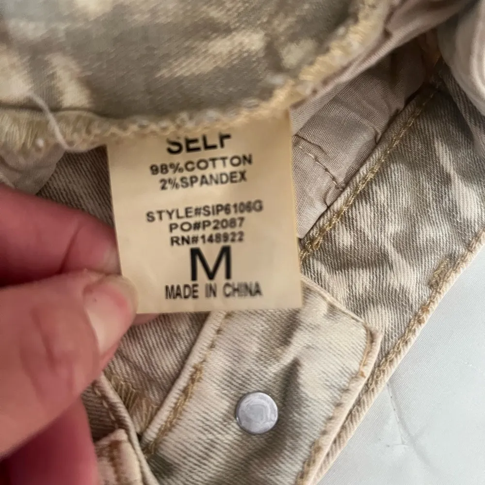 Flared Tan Denim Jeans Size M - Image 7