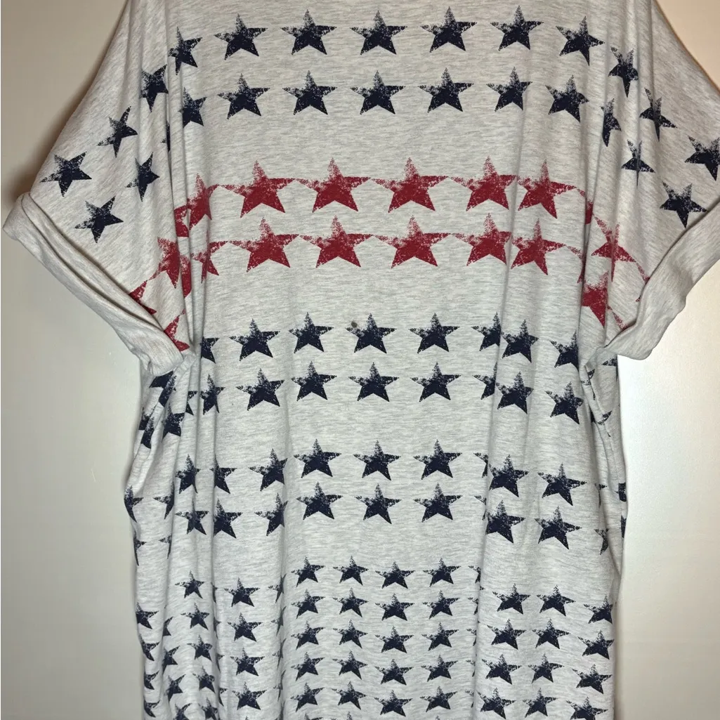 Sonoma Star Pattern Short Sleeve Tee - Navy and Red stars - Image 5