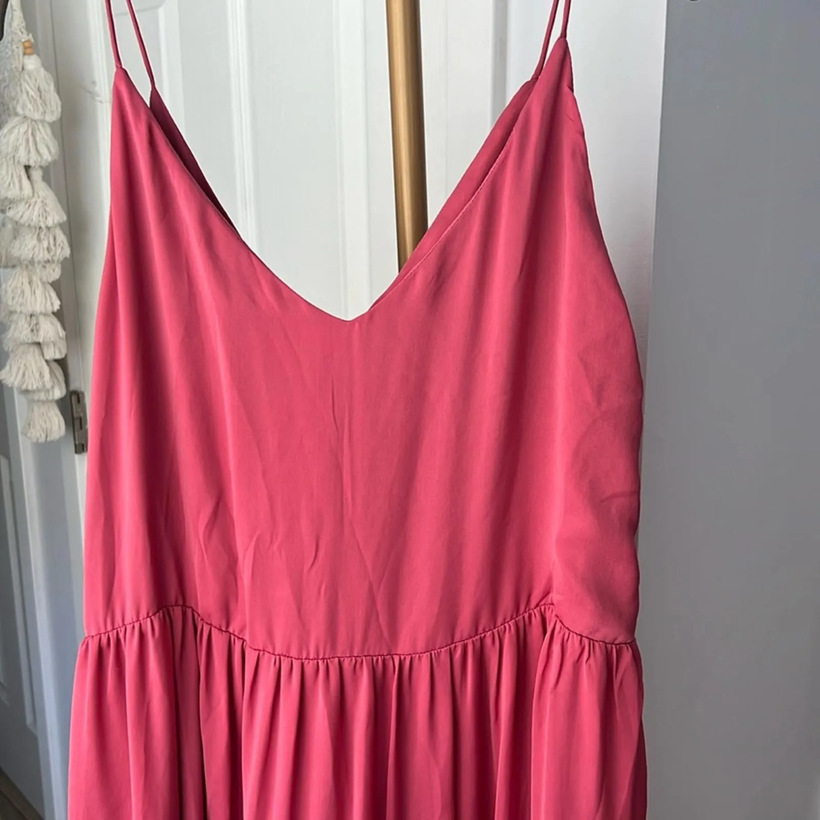 ZARA Babydoll Satin Maxi Dress in Plum Pink XS/S $89 [COPY] - Image 7