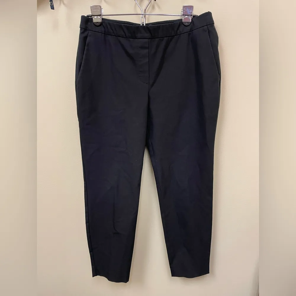 THEORY "Thaniel Approach" Black Elastic Waist Pants, size 8 - Image 3