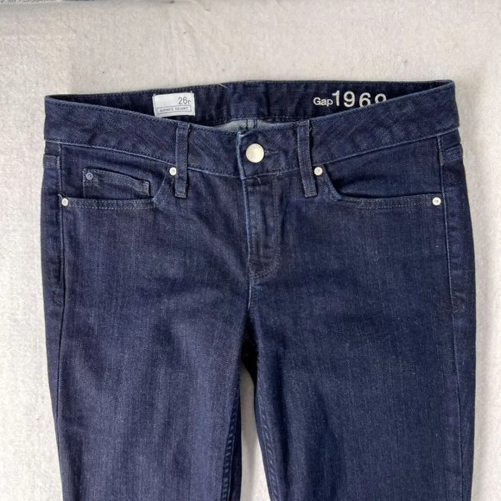 Gap Always Skinny Womens Jeans Size 26 Stretch Dark Wash‎ Denim Low Rise Blue - Image 3
