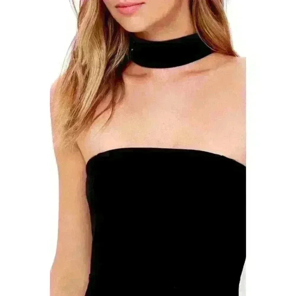 Lulu’s Unexpected Twist Black Bodycon Stretch Mini Dress Size Medium M - Image 4