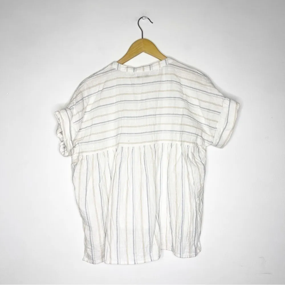 Madewell Lakeline Popover Shirt in Schulner Stripe Size XS - Image 4