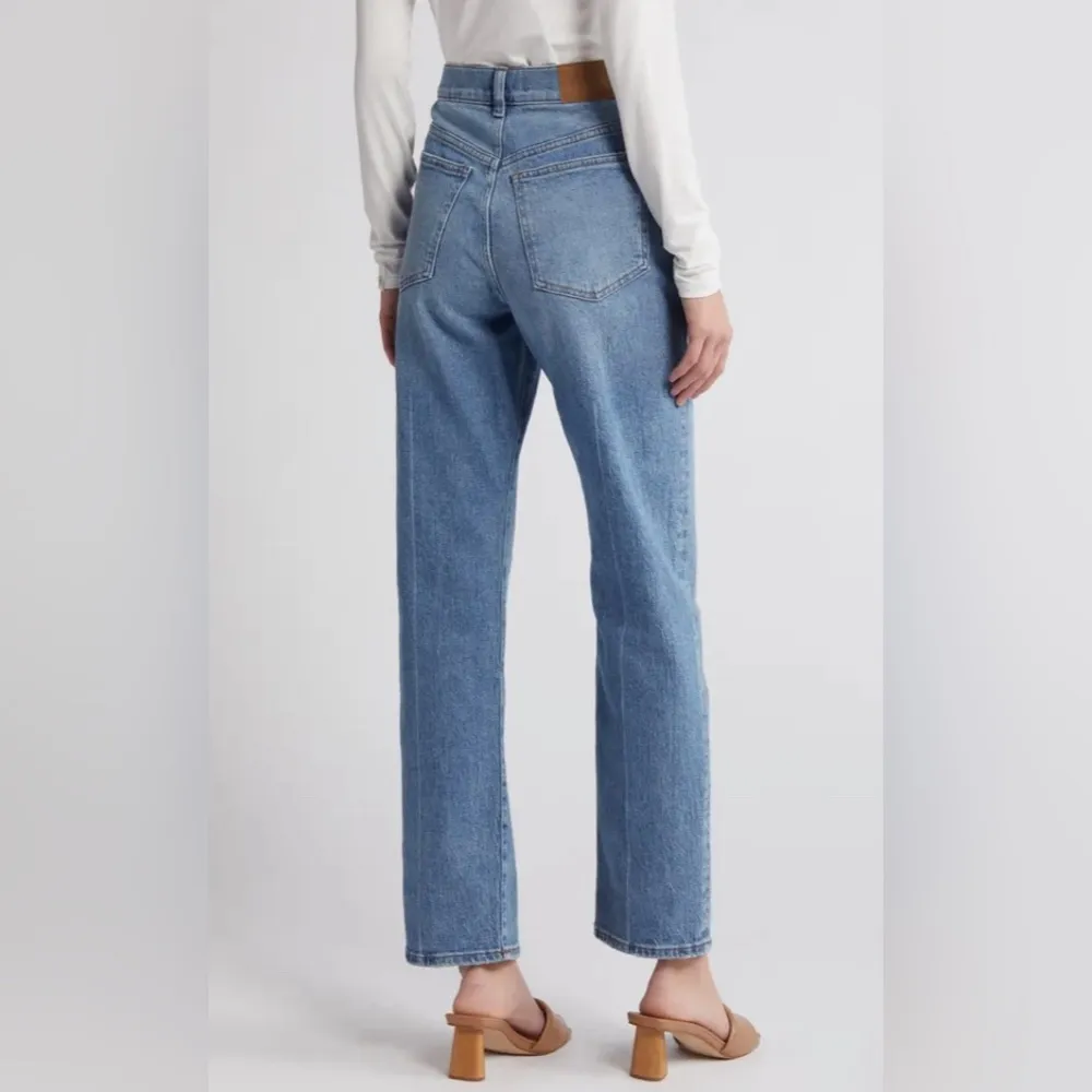 NWT Madewell The '90s Creased High Waist Straight Leg Jeans size 25 Petite - Image 2
