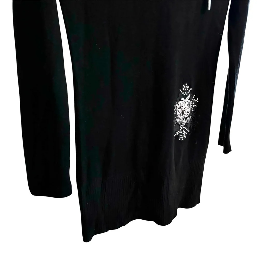 Women’s Y2K Vintage Apple Bottoms black snowflake hooded sweater dress size lg - Image 3