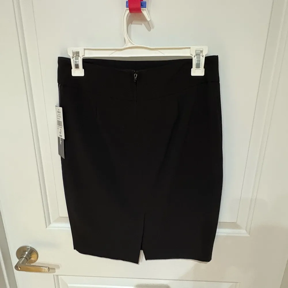My Michelle Black Mini Pencil Skirt with Slit - Image 2