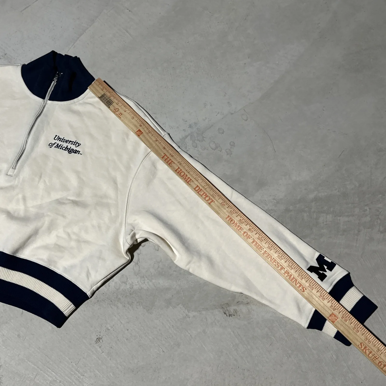 Nike 1/2 Zip Cropped Sweatshirt Women's M L Oversized Baggy University Michigan - Image 7