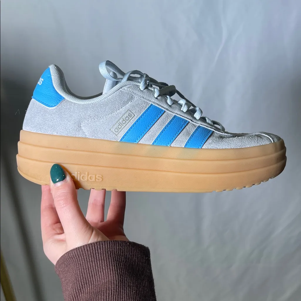 ADIDAS WOMENS COURT BOLD HALO BLUE BURST SNEAKER 7 - Image 10