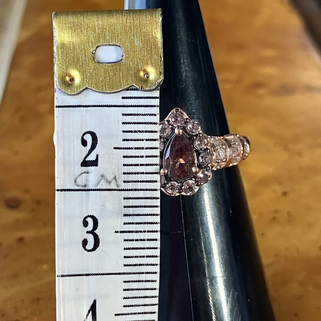 Color Changing Garnet Moissanite Sterling Silver Ring Size 6 Pink - Image 8