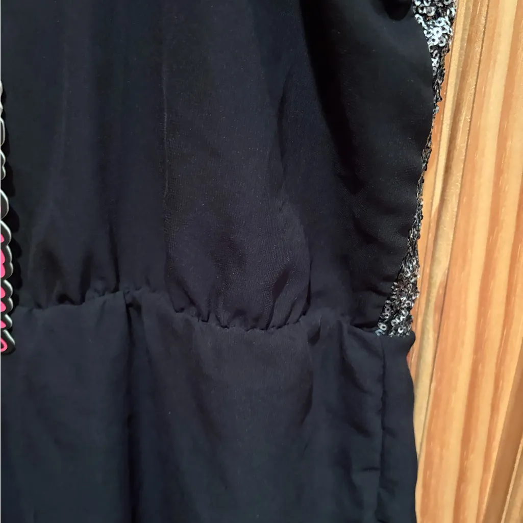 Motel Rocks Black romper with Silver Sequins - Image 5