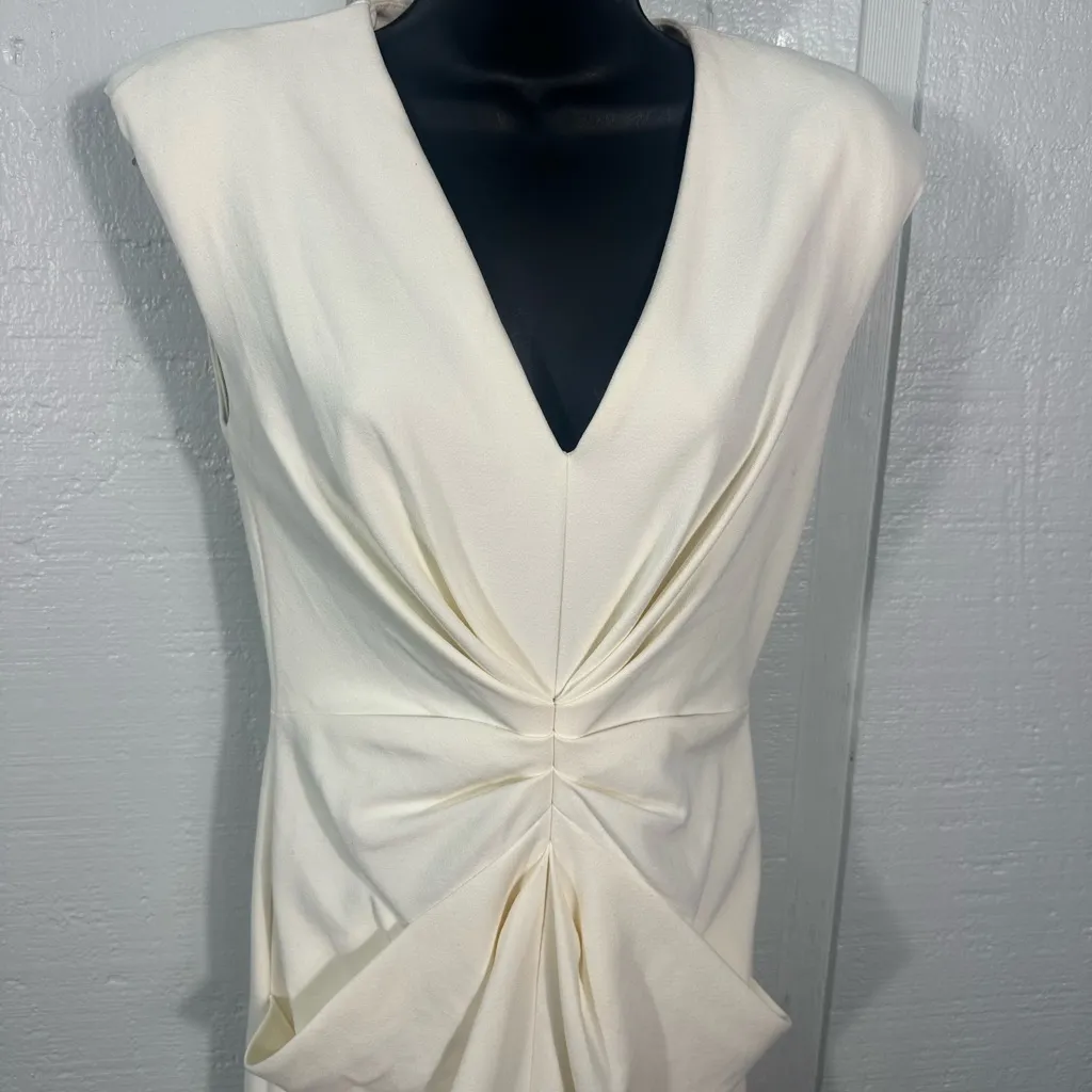 Donna Karan Women's Pleat-Front Cap-Sleeve Sheath Dress Size 2 NWT - Image 6