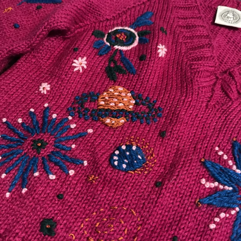 Happy sheep embroidered Sweater Pink Size undefined - Image 2