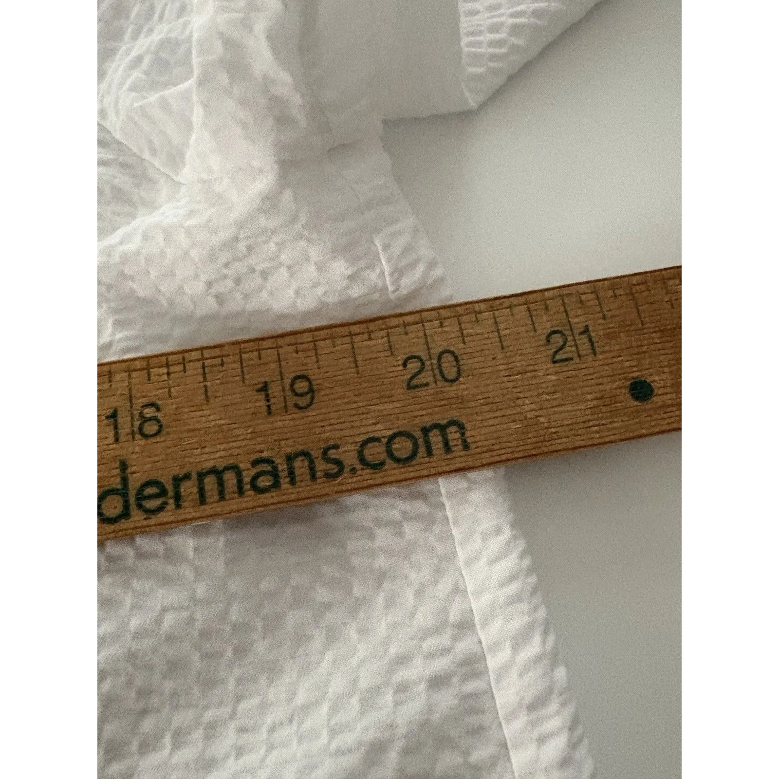 Habitat Seersucker Swing Top Size M White Elongated Buttons Lightweight Artsy - Image 9