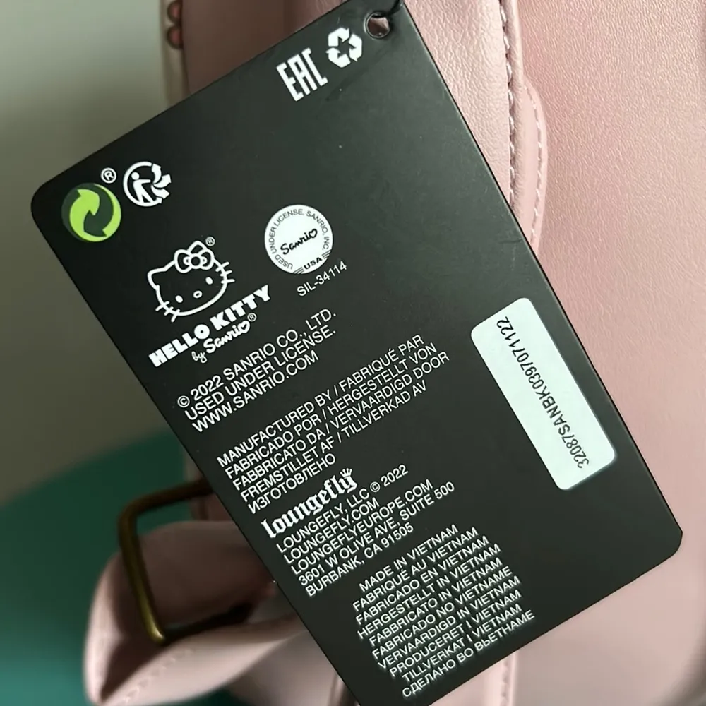 New Loungefly Hello Kitty Sushi Rolls Graphic Vegan Leather Mini Backpack - Image 7