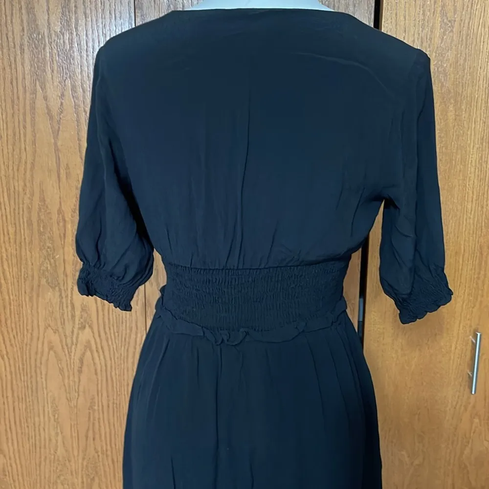 Express Black Elbow Sleeve V-Neck Dress Size S - Image 4