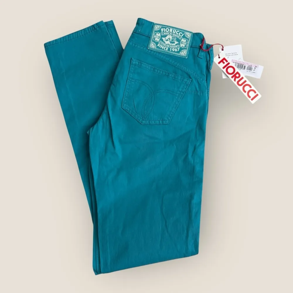 Fiorucci | Straight Leg Jeans | Teal | Size 27 | NWT - Image 5