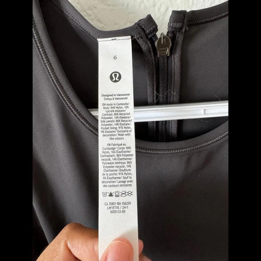 Lululemon Nulux Running Dress 8” Liner Length Graphite Grey Size 6 NWT - Image 6