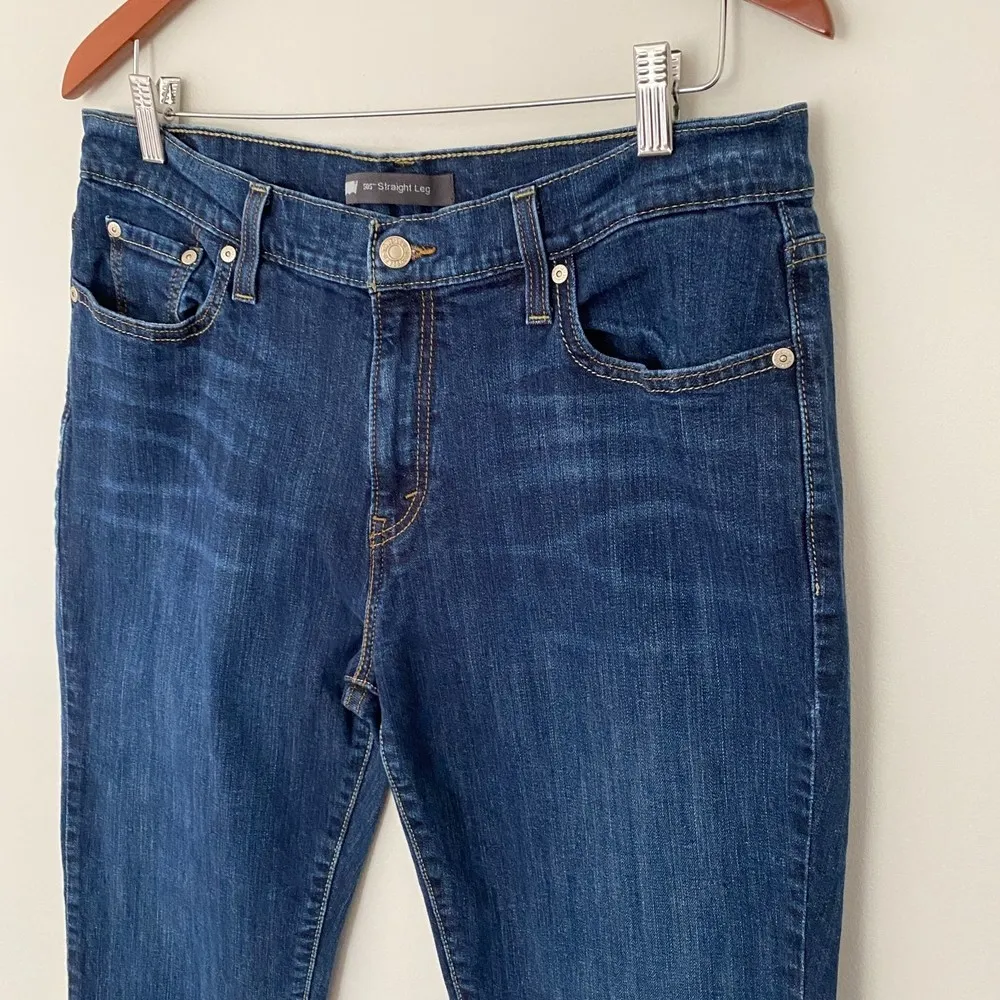 Levi's  505 Straight Leg Blue Denim Jeans Sz 14L (W 32/L 34) - Image 3