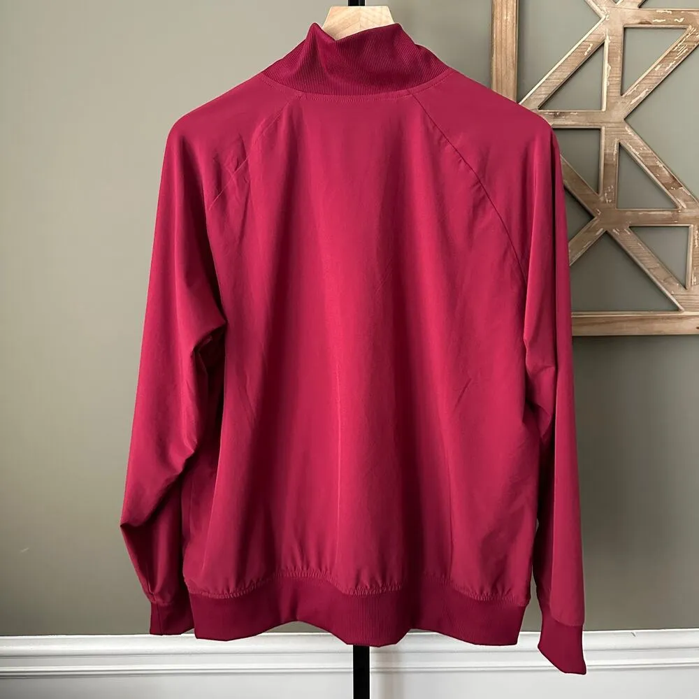 Athleta Brooklyn Bomber Jacket Maroon XL - Image 4