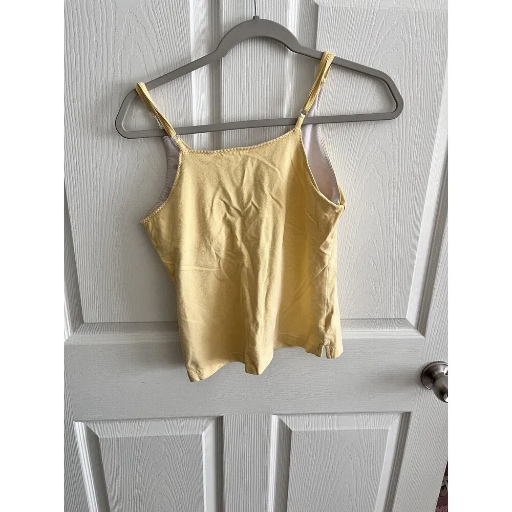 Columbia  Sports Wear Company Tank Top Women's Medium With Built In Bra Yellow - Image 6