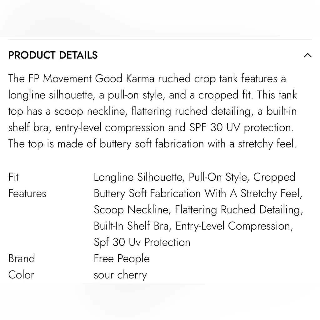 NWOT Free People Good Karma Ruched Crop Tank - Sour Cherry - Image 9