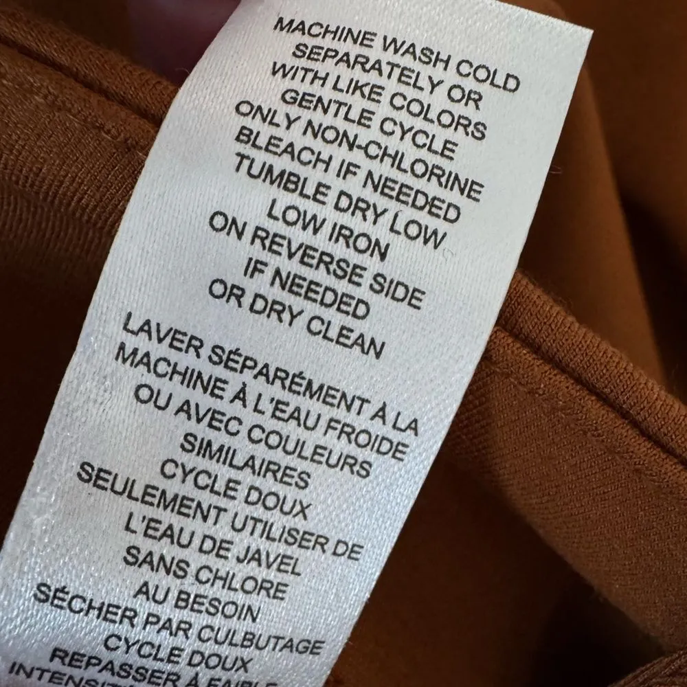 NWT Tahari Wide Leg Pant High Rise Patch Pockets In Burnt Orange Size 10 - Image 9