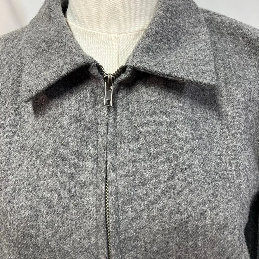 Vintage‎ 80's Clifford & Wills Wool Zip up Grey Jacket Womens 8 Classic Gray - Image 3