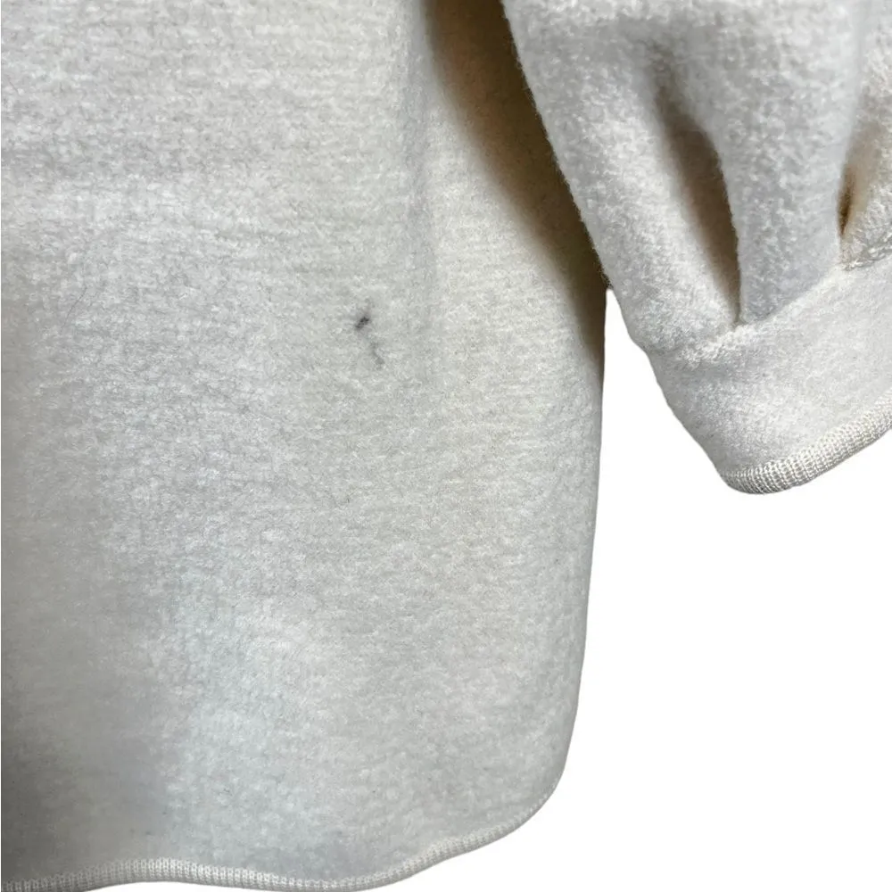 Vintage J. Kaufmann Wool Jacket Coatigan Ribbed Knit Trim Long Cream Size 10 - Image 10