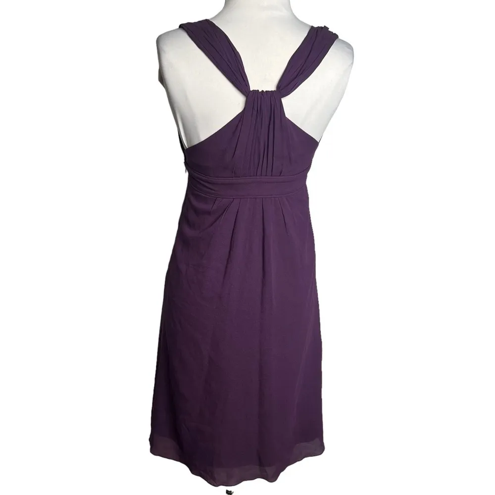 Burberry silk babydoll dress purple Sz 38 - Image 2