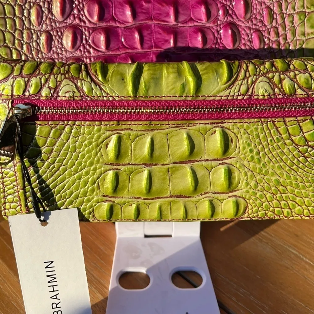 Brahmin Bekka Limeade Melbourne Shoulder Bag + Adelle Wallet Set NWT - Image 5