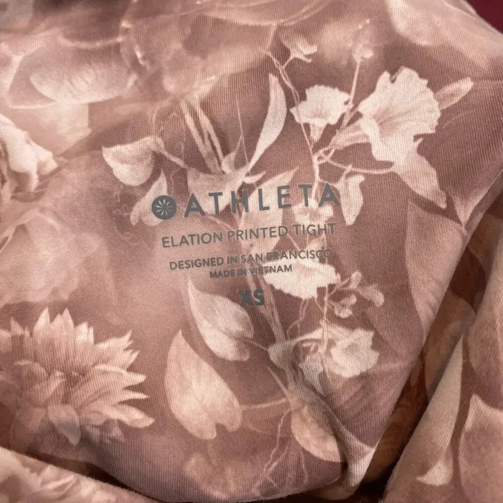 ATHLETA Elation Printed Tight Antoinette Velvety Pink Size XS Yoga Exercise - Image 7