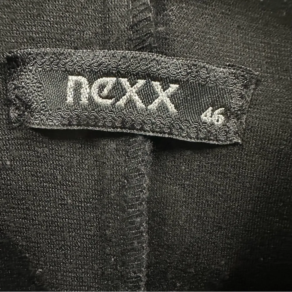 Nexx Black Gray Zip Up Midi Dress Coat with Pockets Imported 46 or Womens Large - Image 12