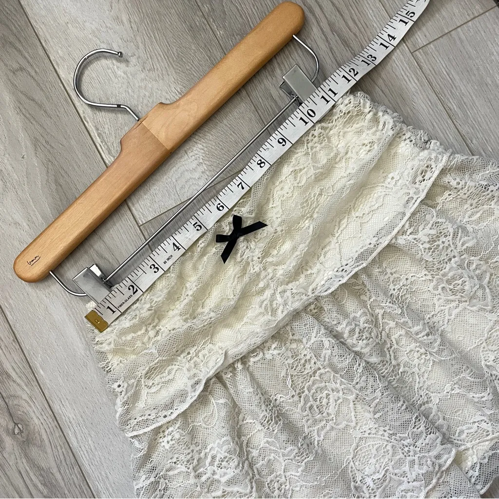 Princess Polly Skirt lace mini womens Cream size 2 y2k going out feel the heat - Image 3