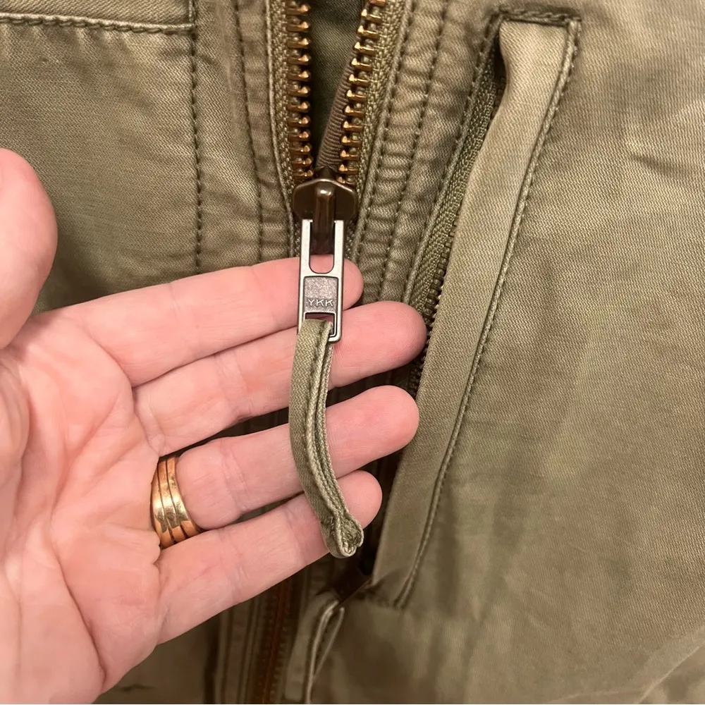 Women's Army Olive Green Military Utility Jacket Surplus Fleet Small - Image 8