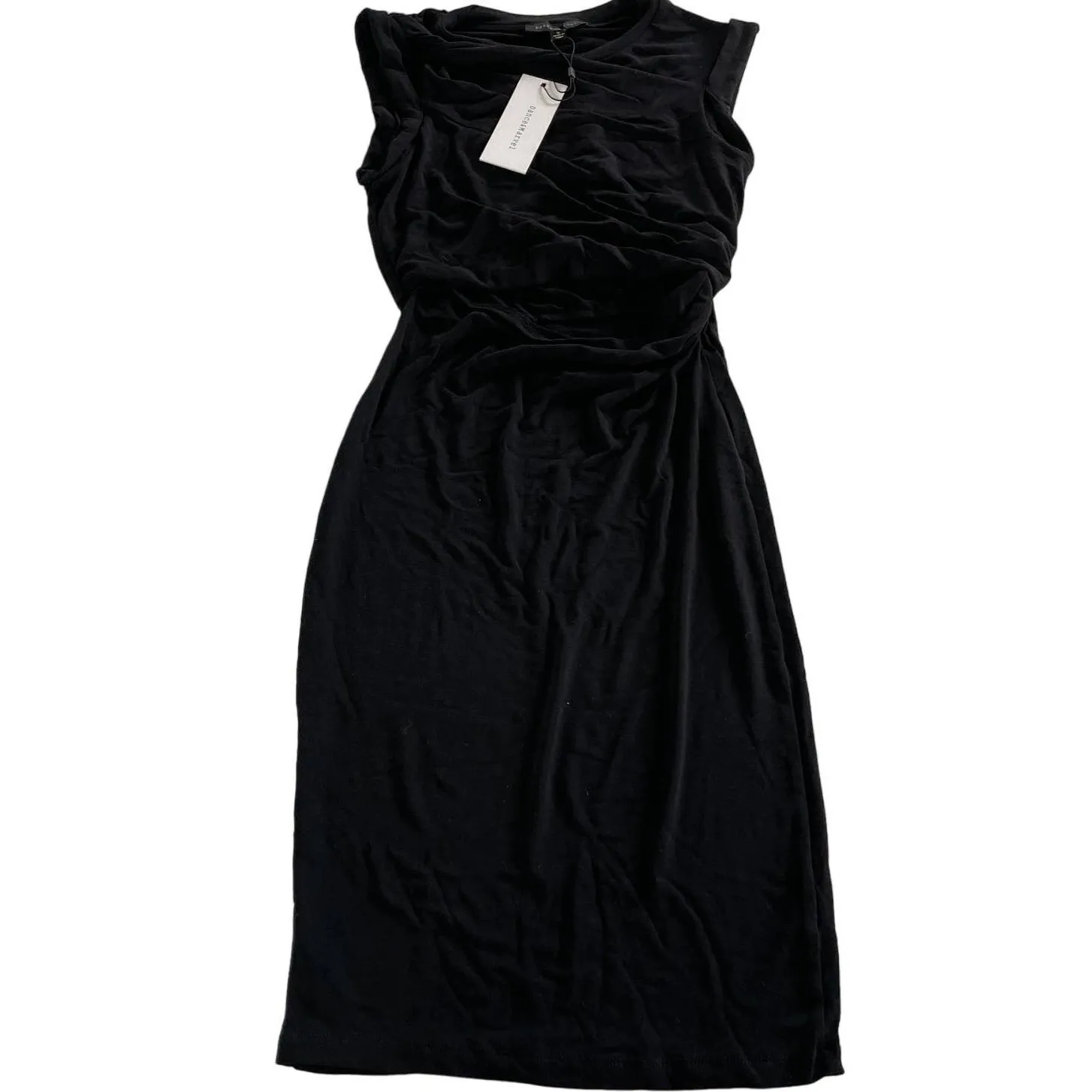 Dance & Marvel Dress Womens Small Black Stretch Knit Cutout Mini LBD - Image 2