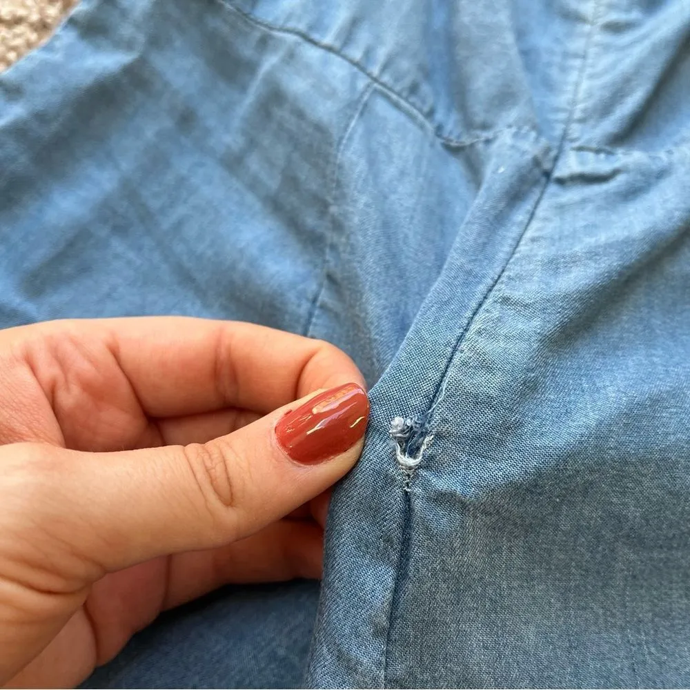 rue21 Chambray Faux Wrap Romper - Image 9