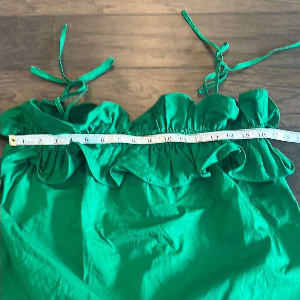 Sugarlips Green Ruffled Tie Strap Tank Sz M - Image 9