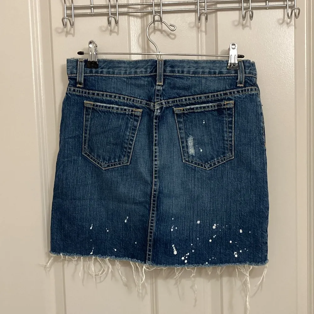 J Crew Distressed Denim Mini Skirt - Image 4